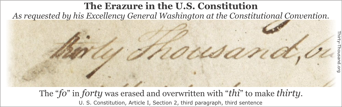 The Erazure in the U.S. Constitution